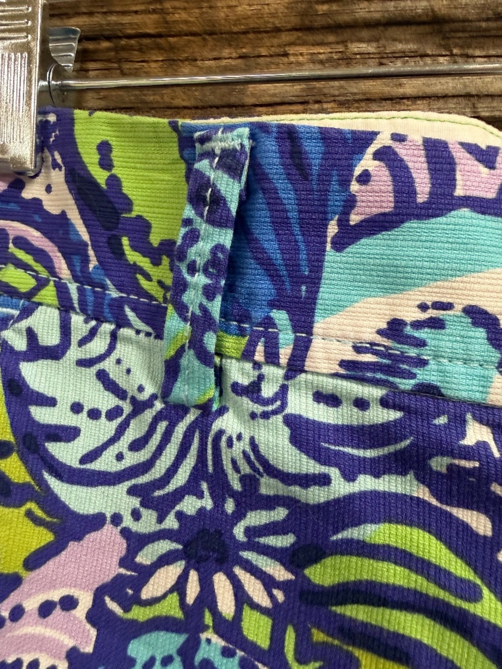 Lilly Pulitzer Callahan Shorts, blue, green, purple, size 2, Multi Catitude prin - Picture 4 of 10
